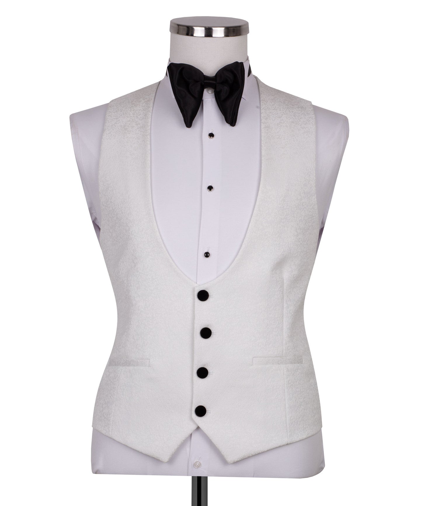 Velvet collar white tuxedo