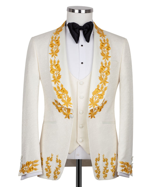 Gold embroidered suit