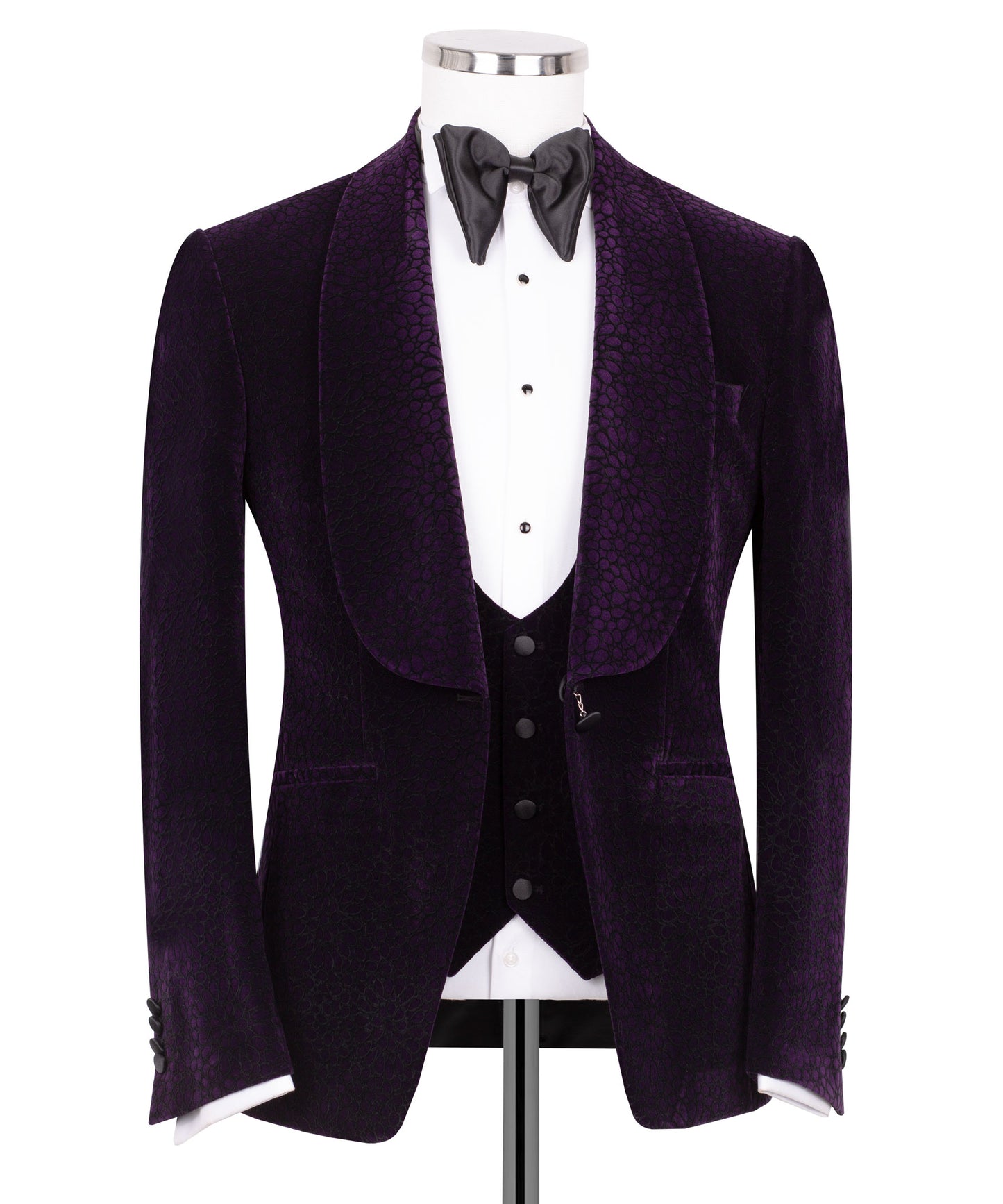 Velvet purple tuxedo