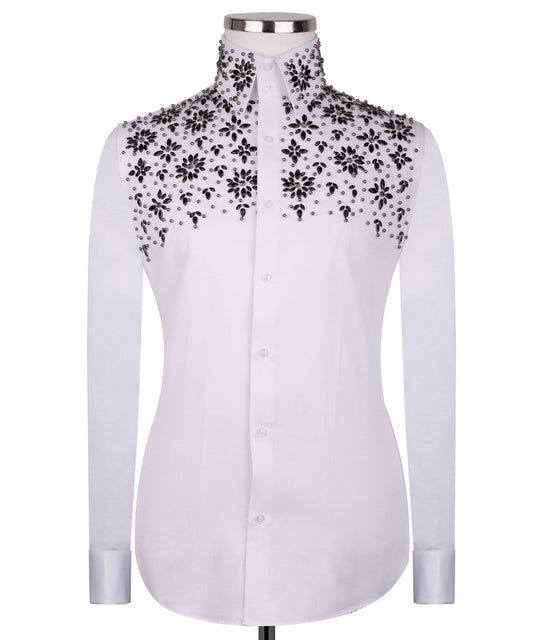 Stone embroidered shirt