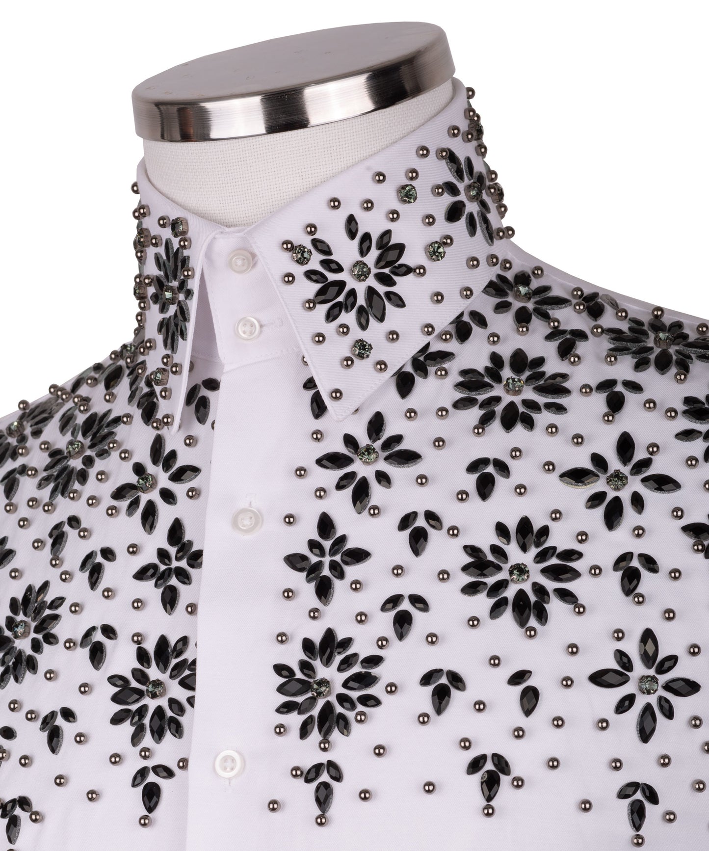 Stone embroidered shirt