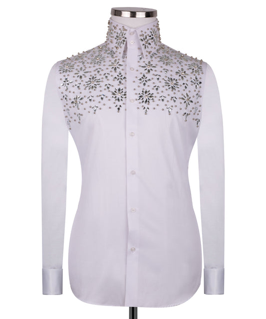 Stone embroidered shirt