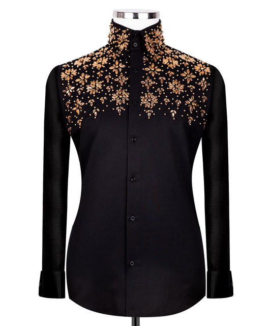 Stone embroidered shirt