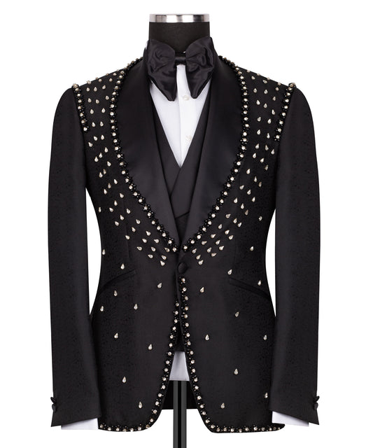 Diamond embroidered tuxedo