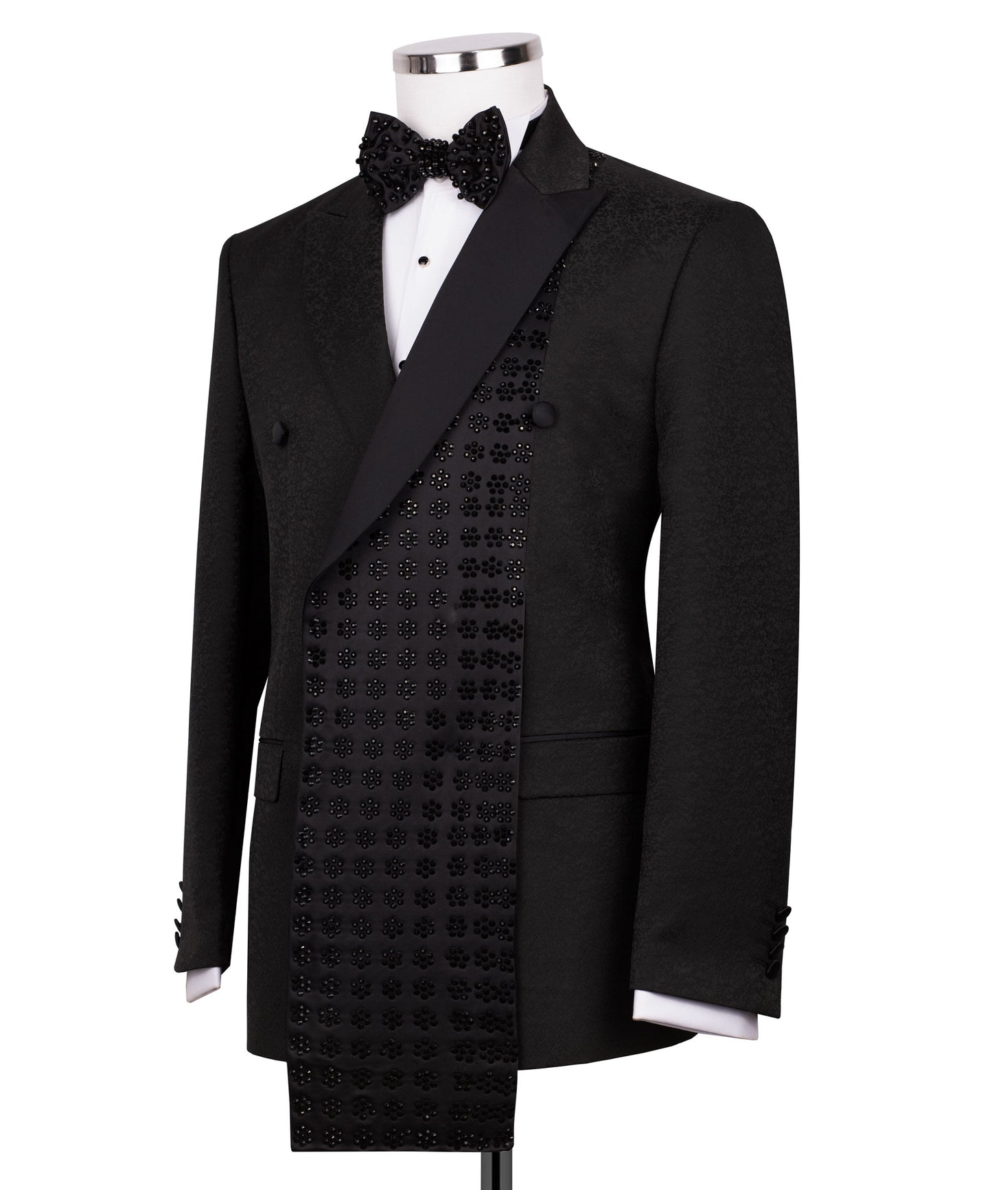 Black  tuxedo with black embroidery