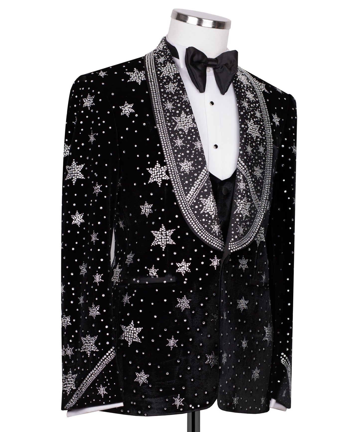 Velvet star embroidered tuxedo