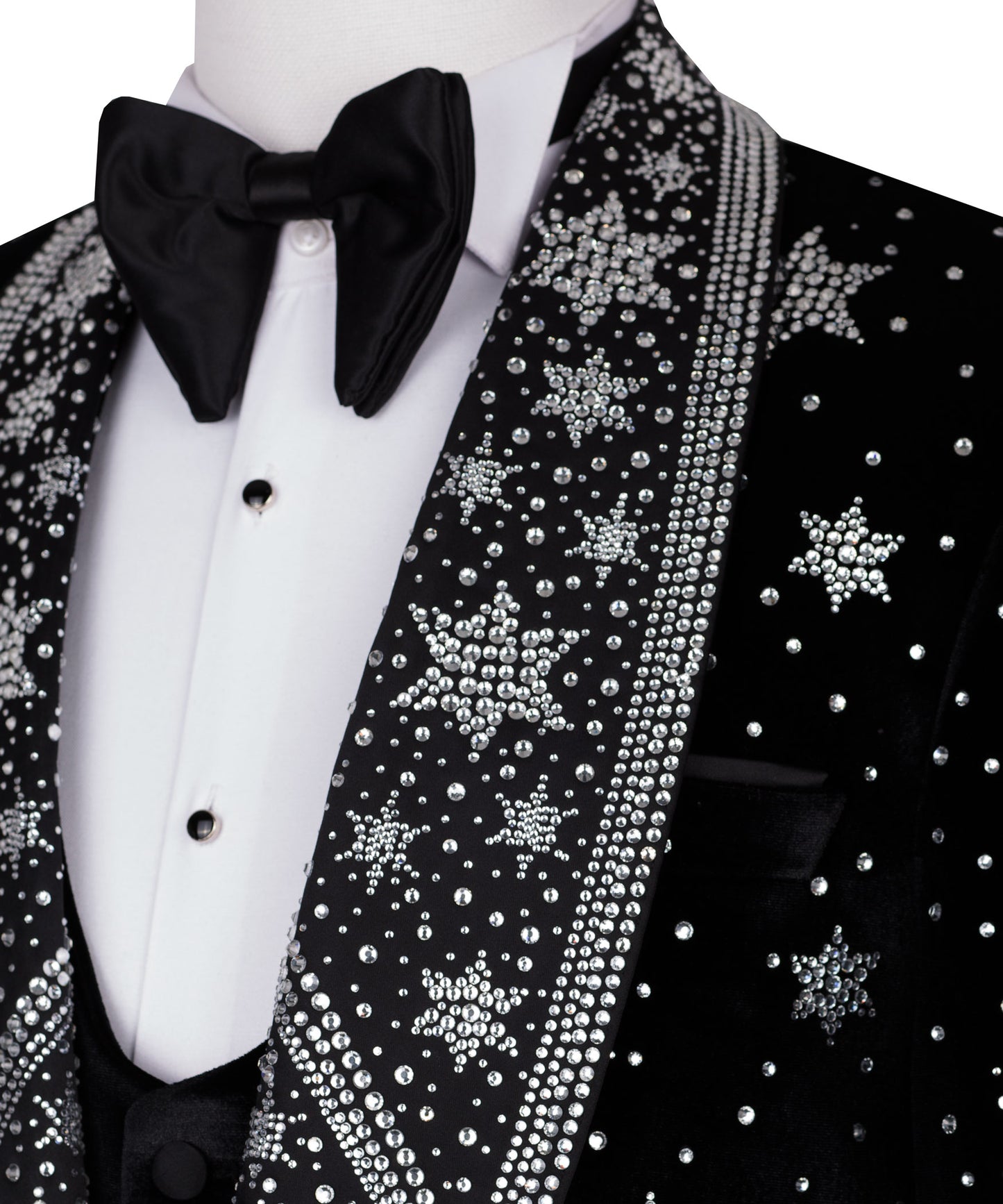 Velvet star embroidered tuxedo