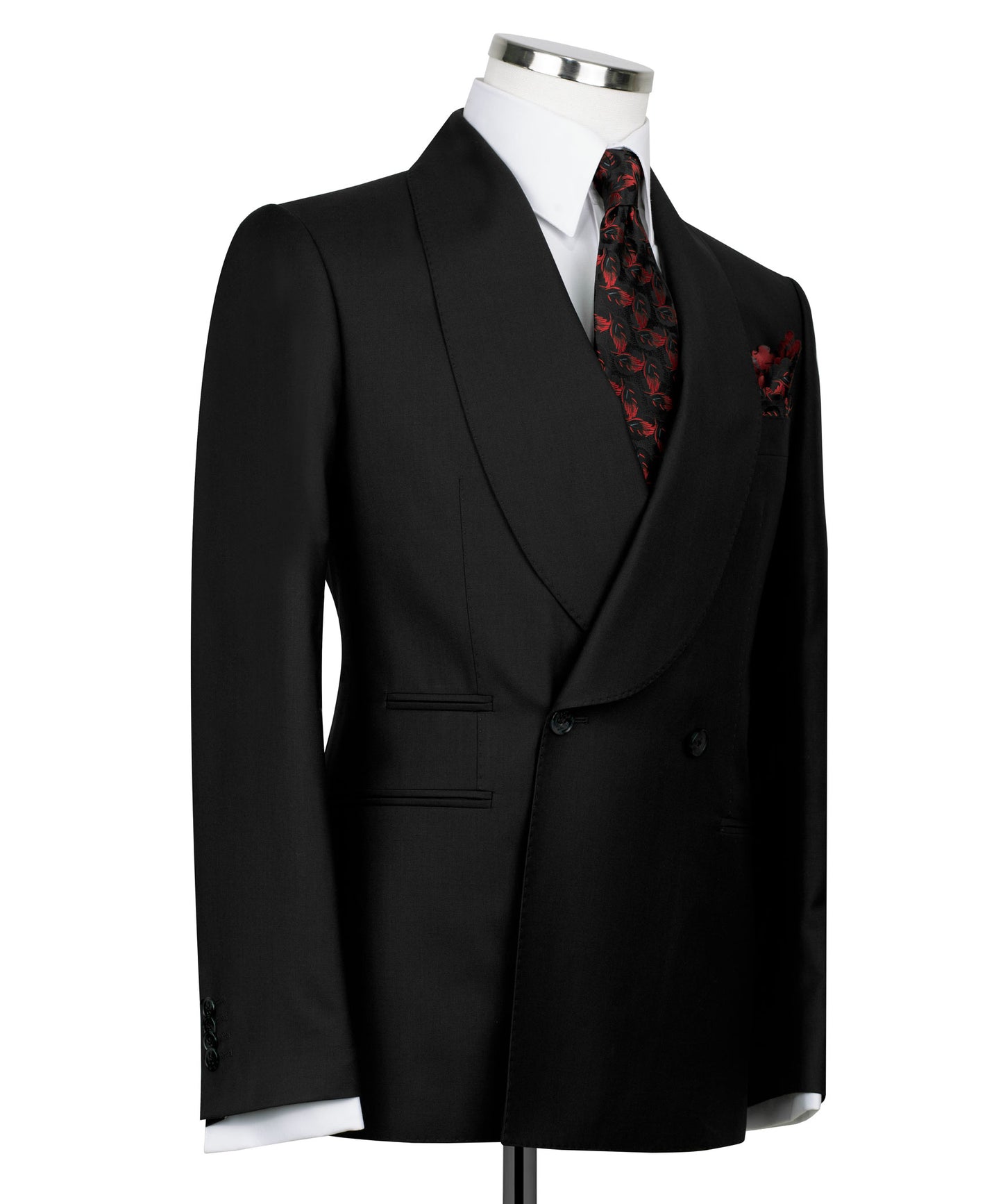 Shawl collar black classic suit