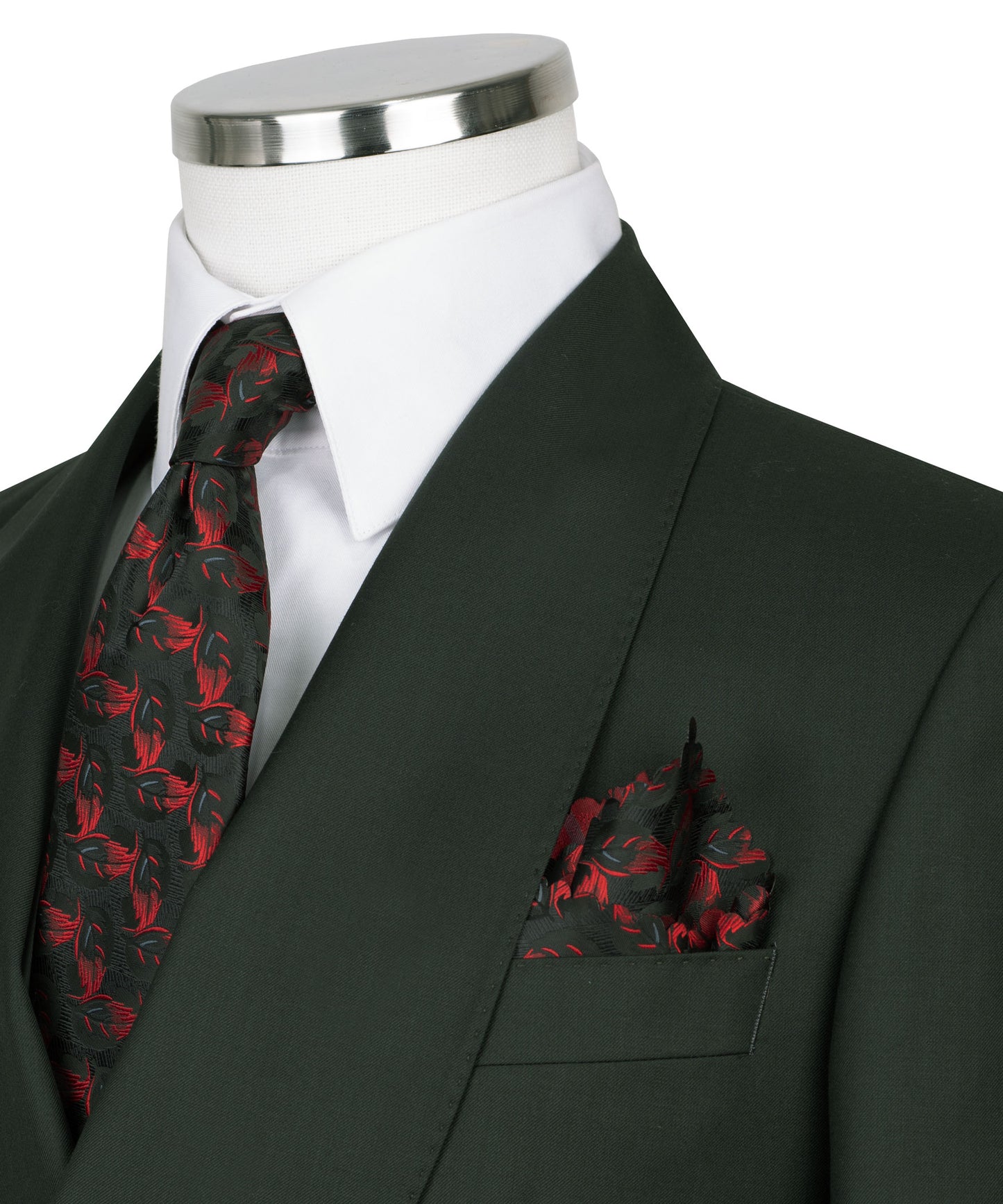 Shawl collar green classic suit