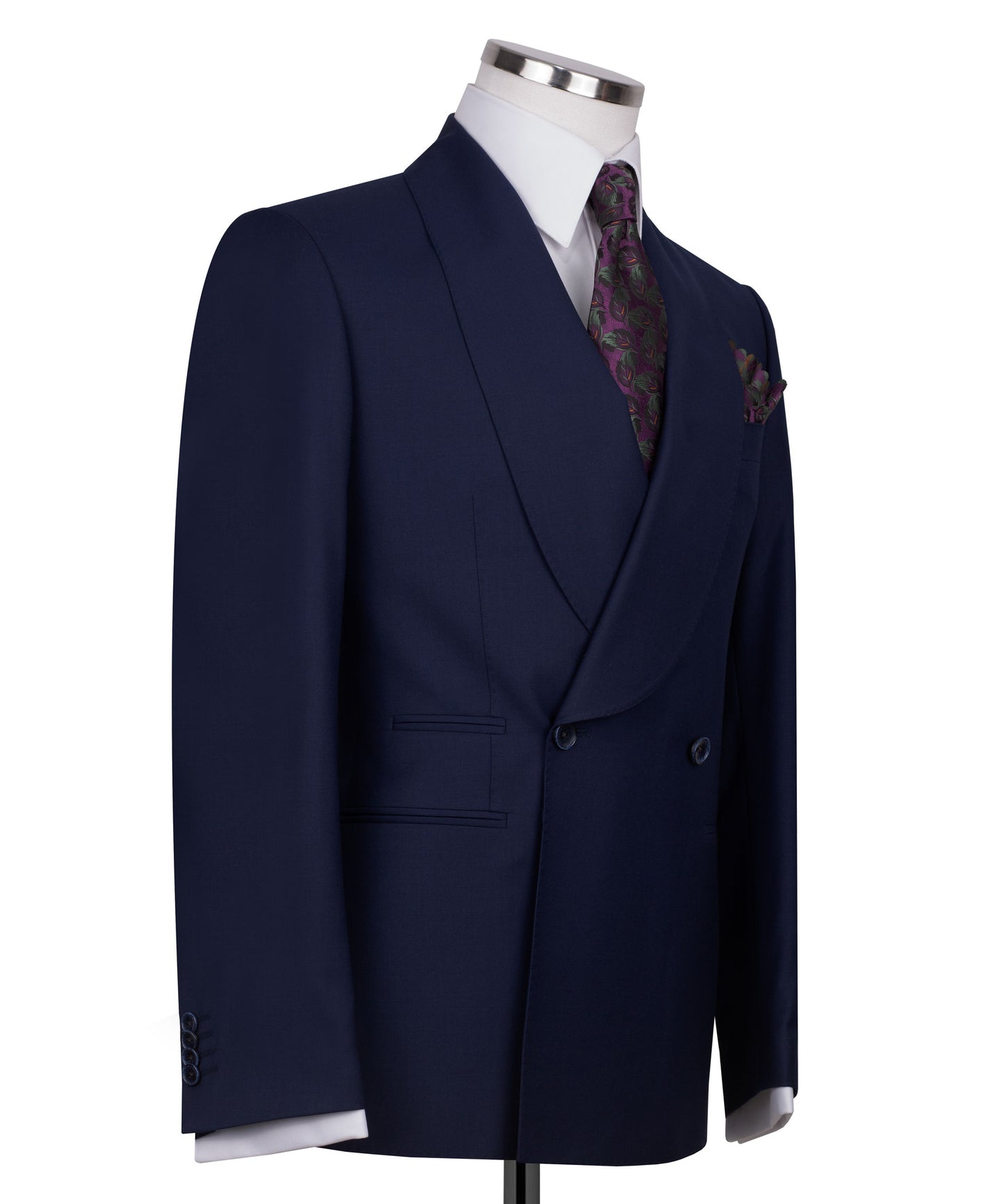 Shawl collar blue classic suit