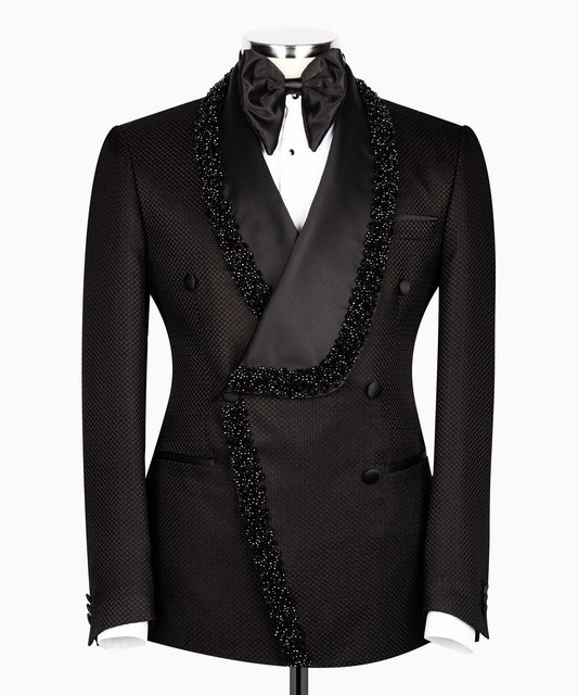 Rhinestone Embroidered Tuxedo