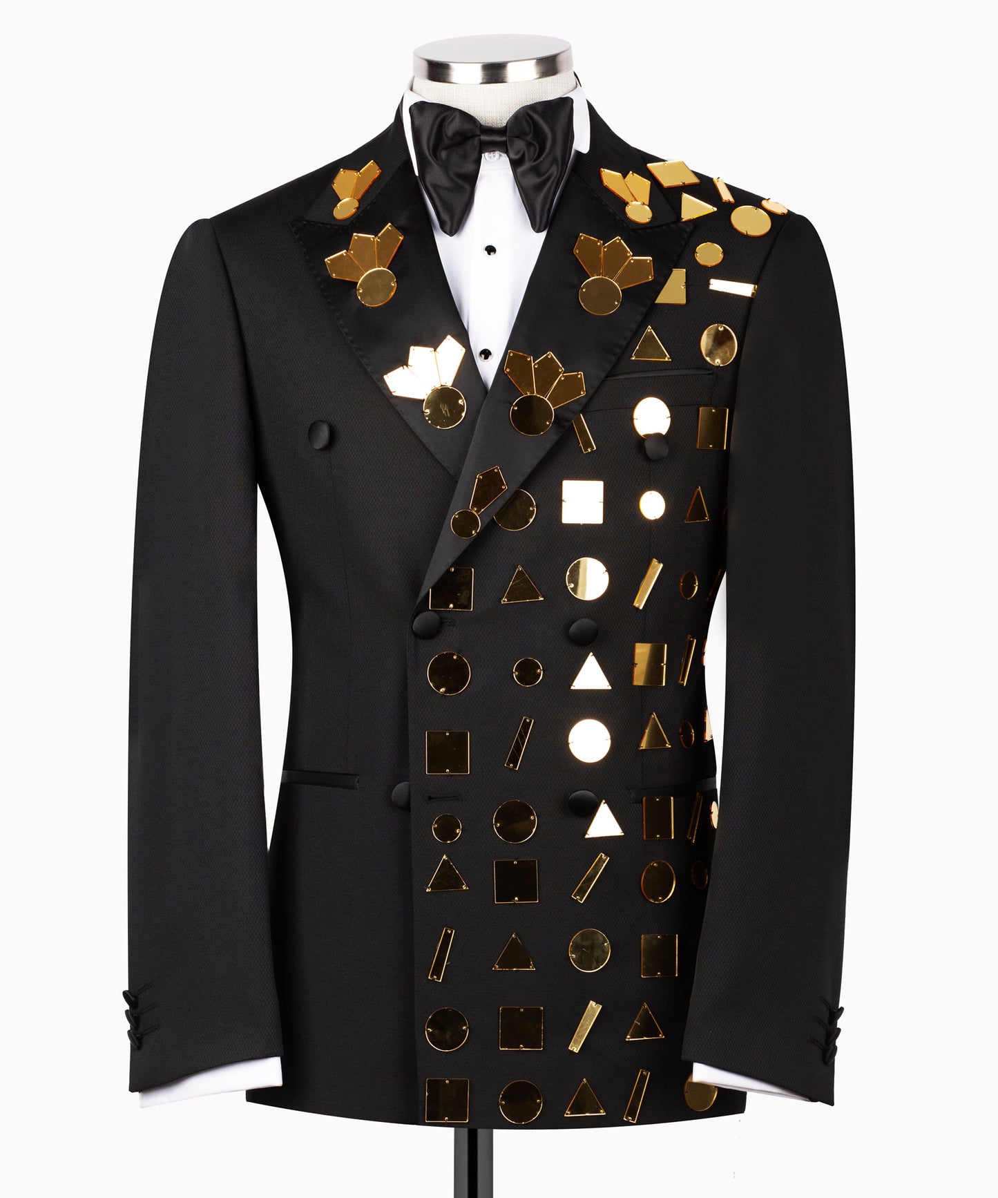 Shape Rhinestone Embroidered Tuxedo