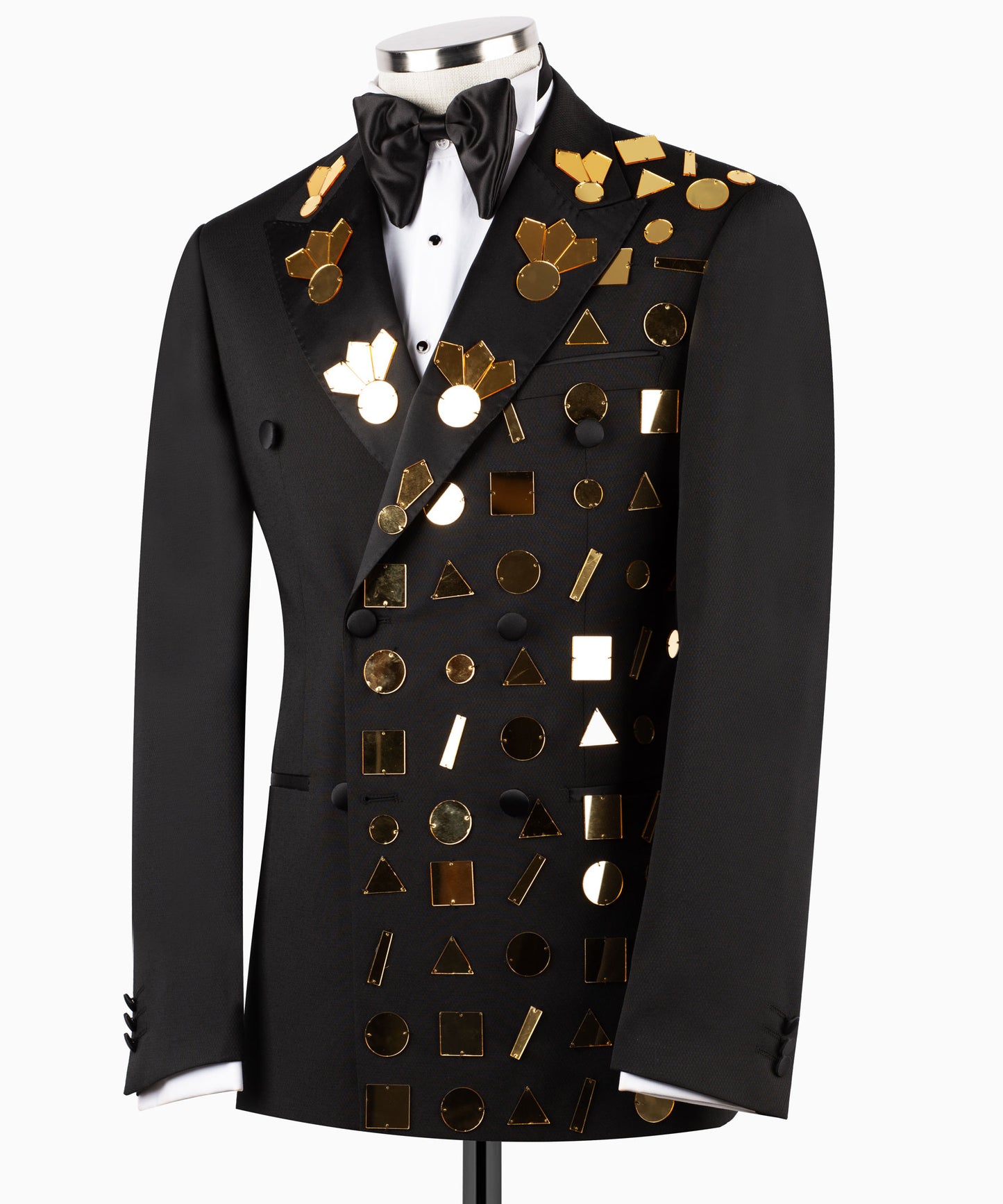 Shape Rhinestone Embroidered Tuxedo