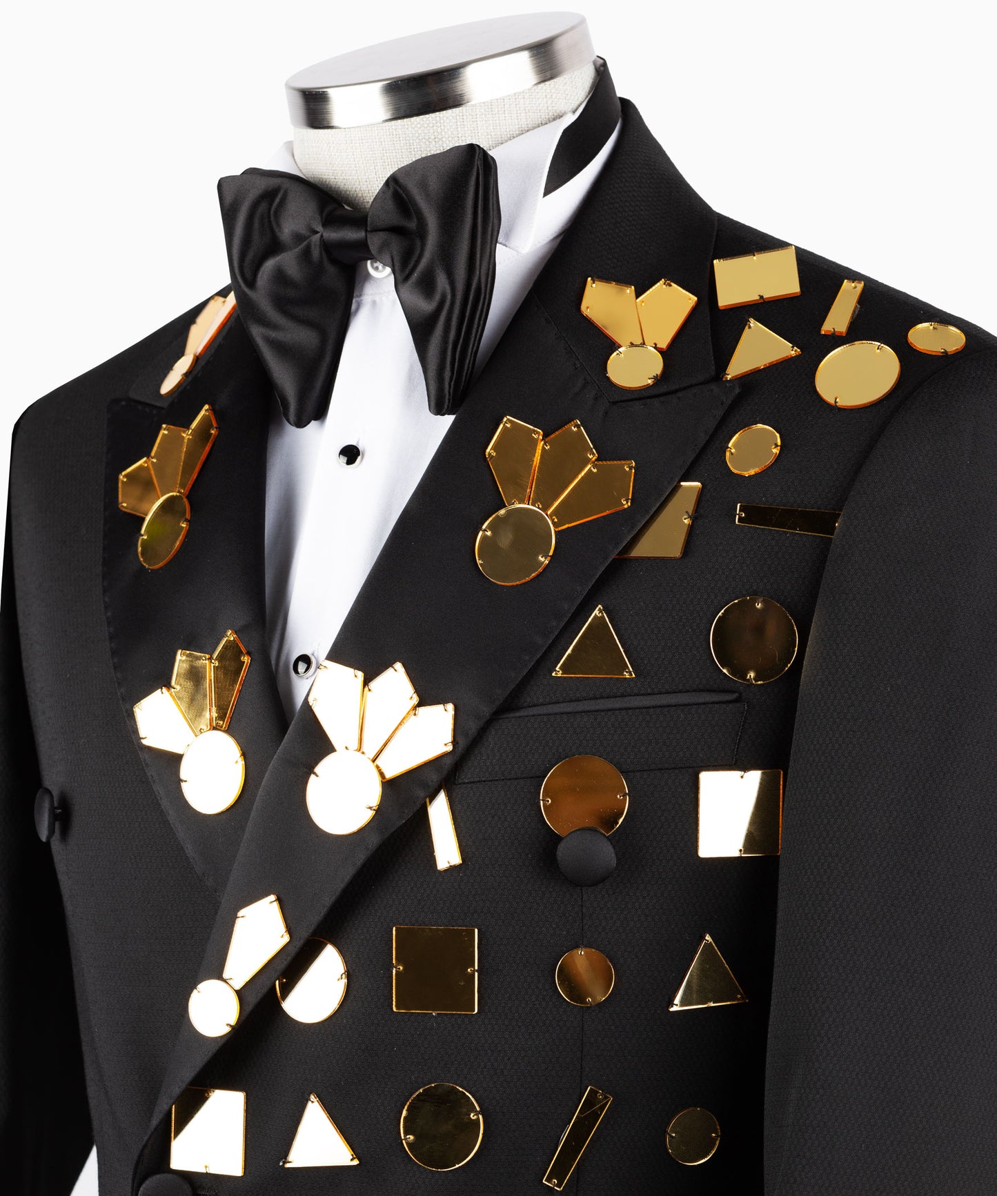 Shape Rhinestone Embroidered Tuxedo