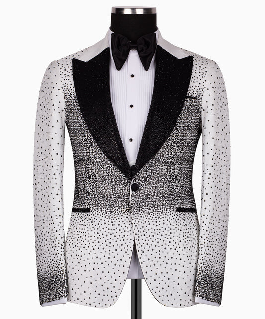 Rhinestone Embroidered Tuxedo