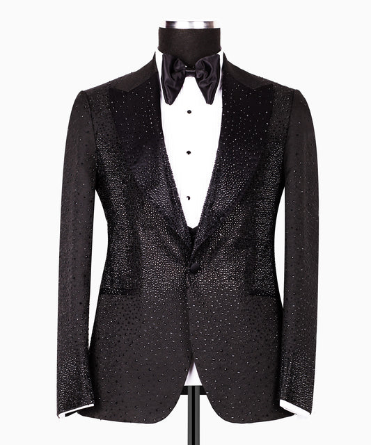 Rhinestone Embroidered Tuxedo