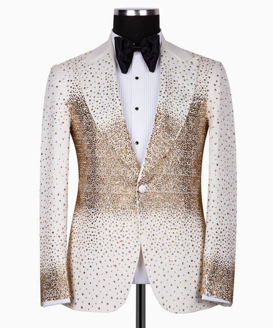 Rhinestone Embroidered Tuxedo
