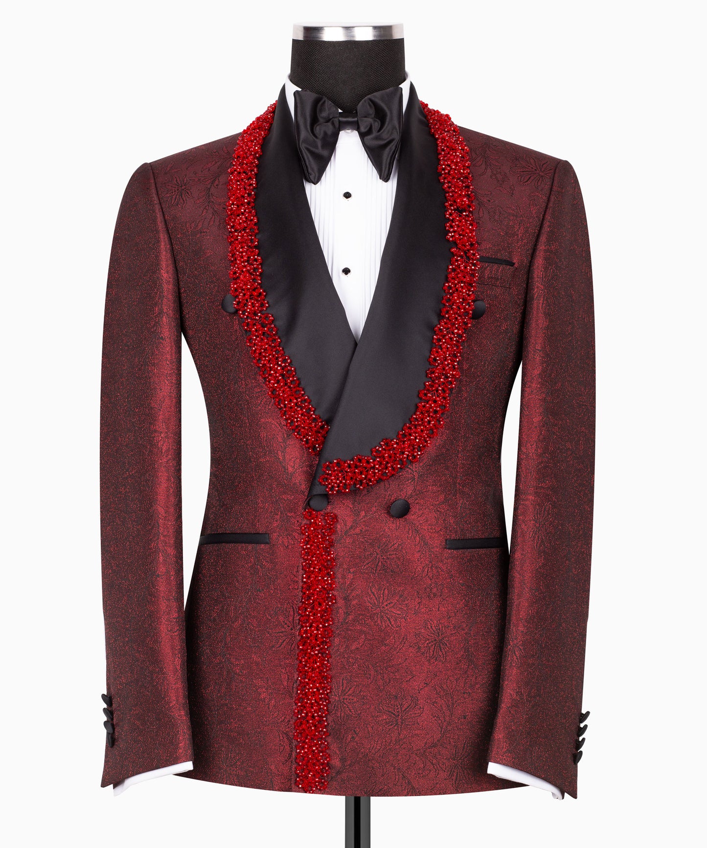 Embroidered Red Tuxedo