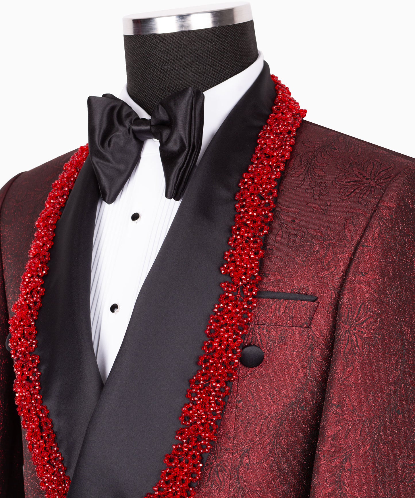 Embroidered Red Tuxedo