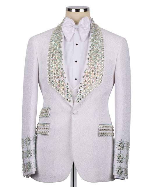 Pearl stone embroidered tuxedo