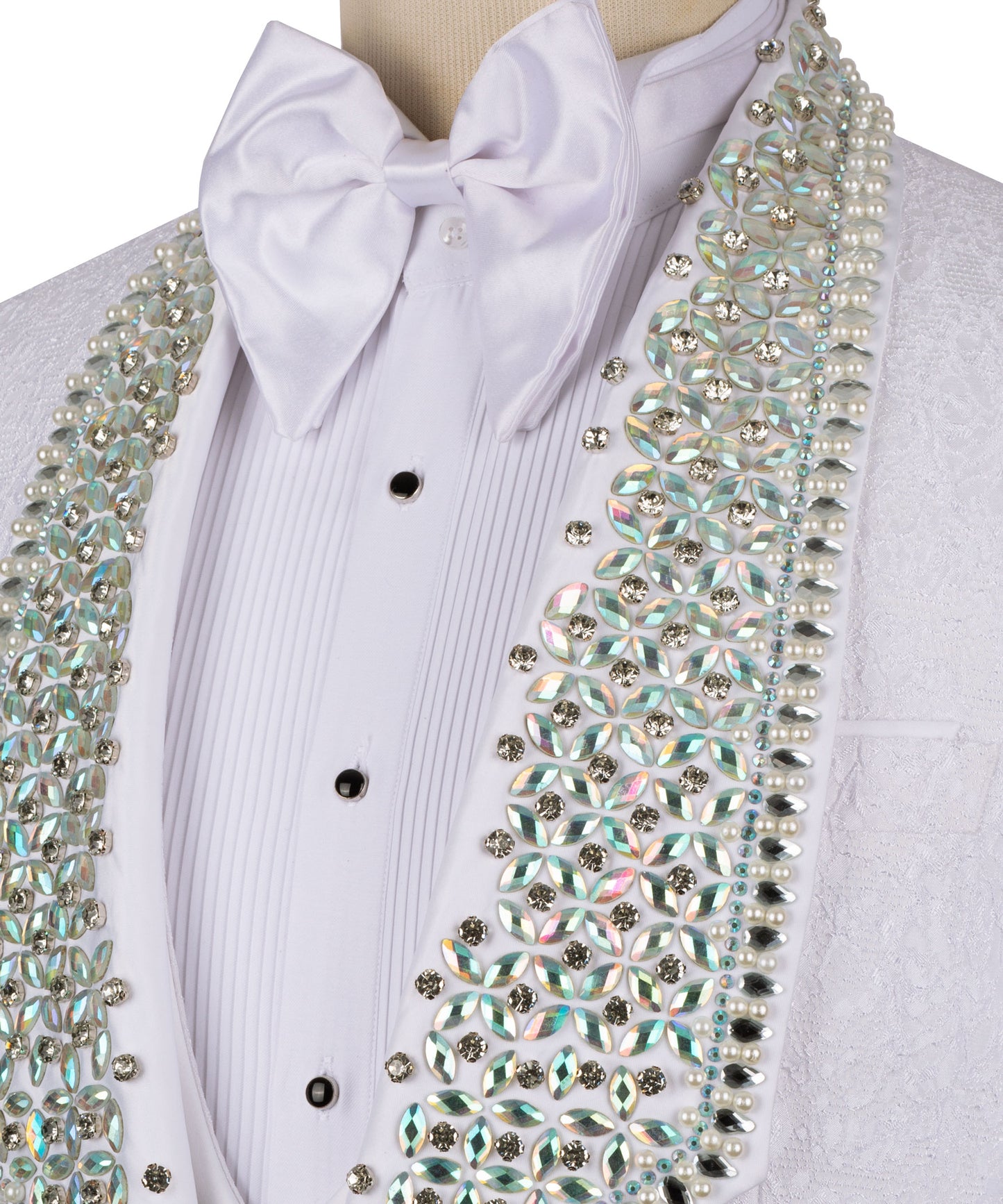 Pearl stone embroidered tuxedo