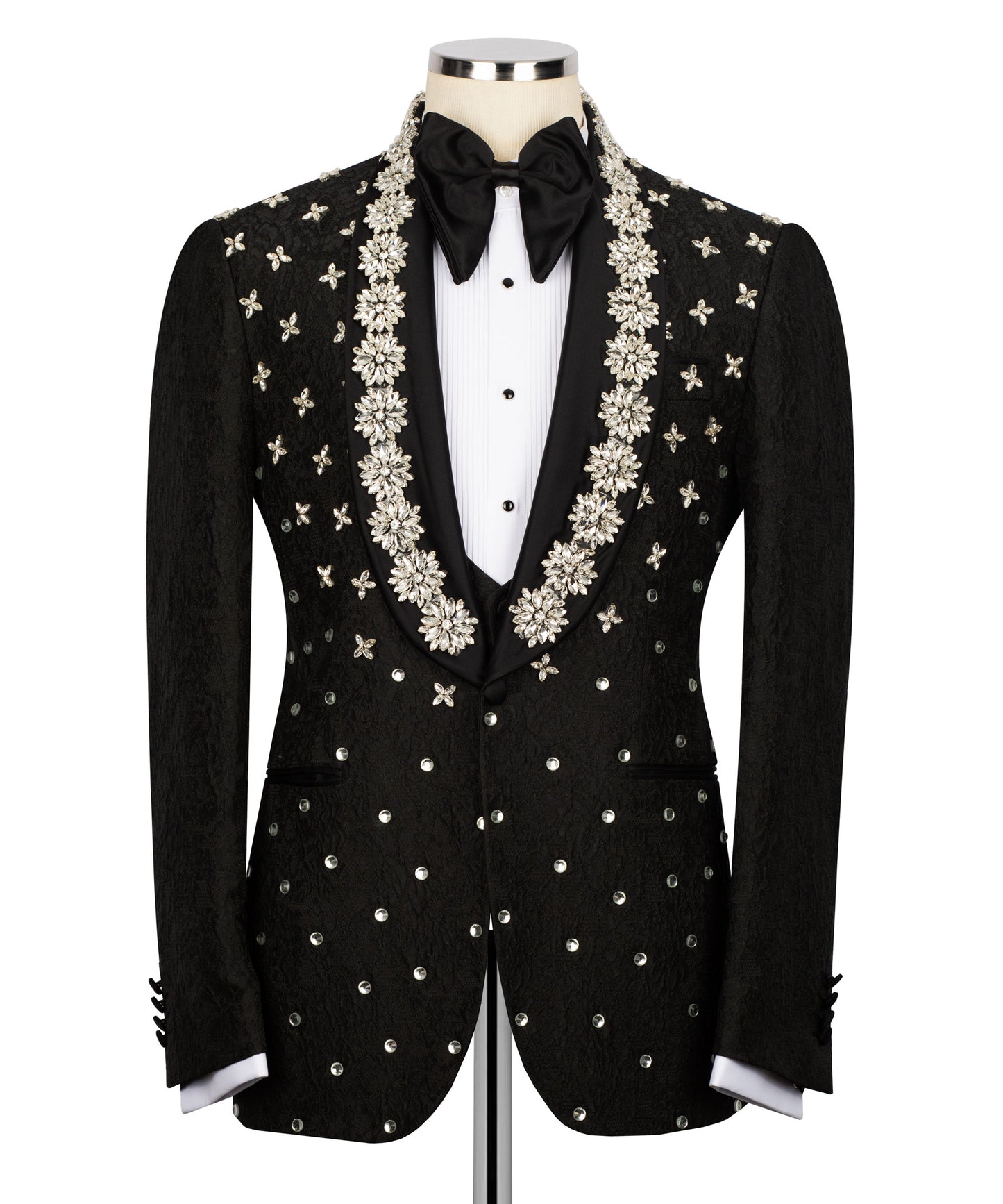 Jewelry embroidered tuxedo