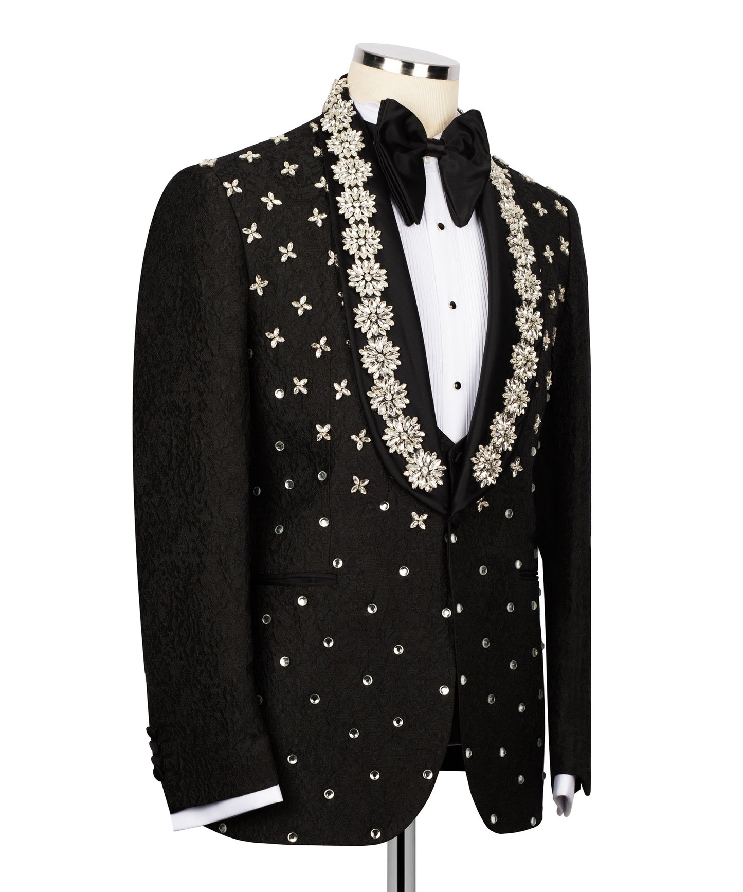 Jewelry embroidered tuxedo