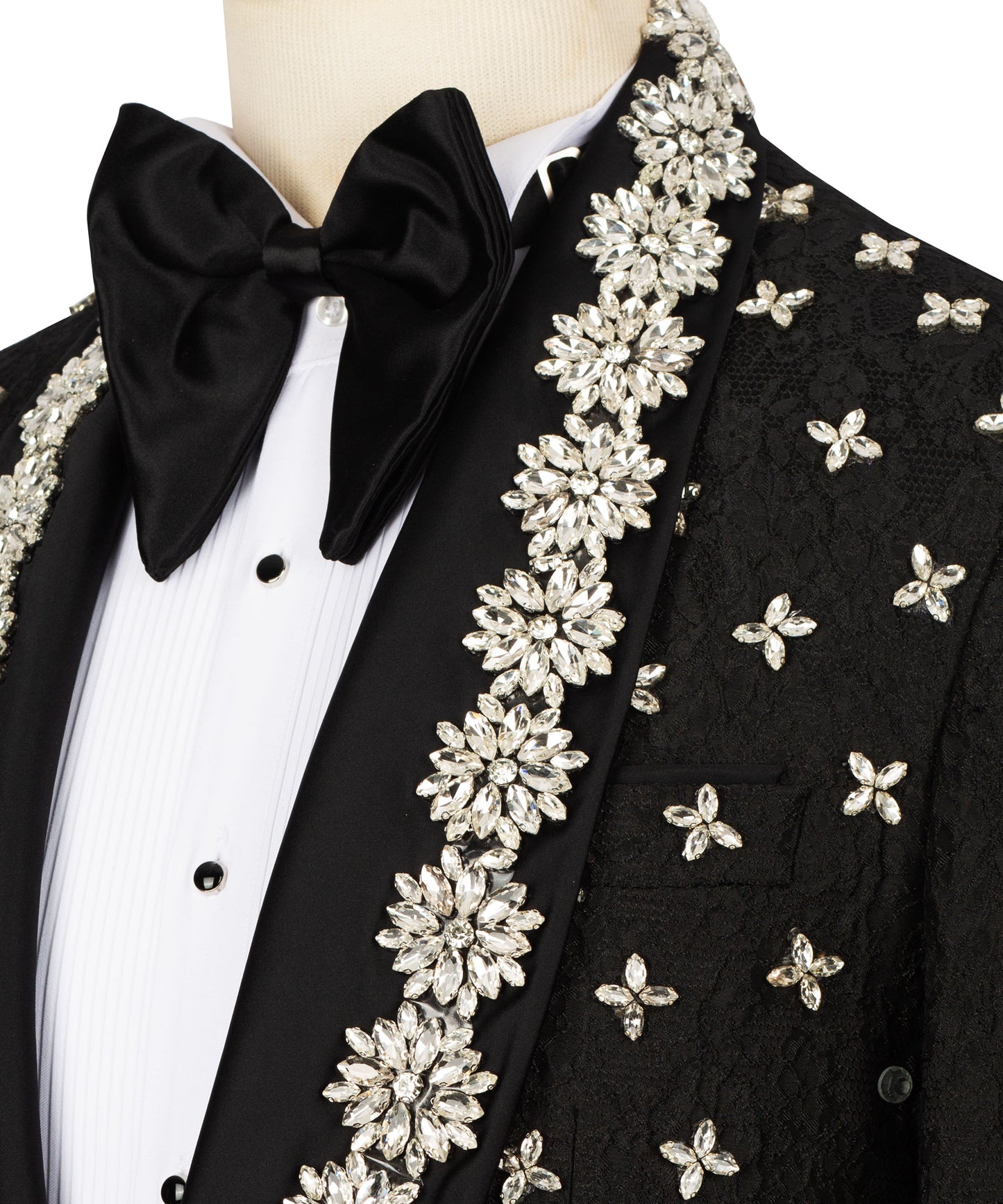 Jewelry embroidered tuxedo