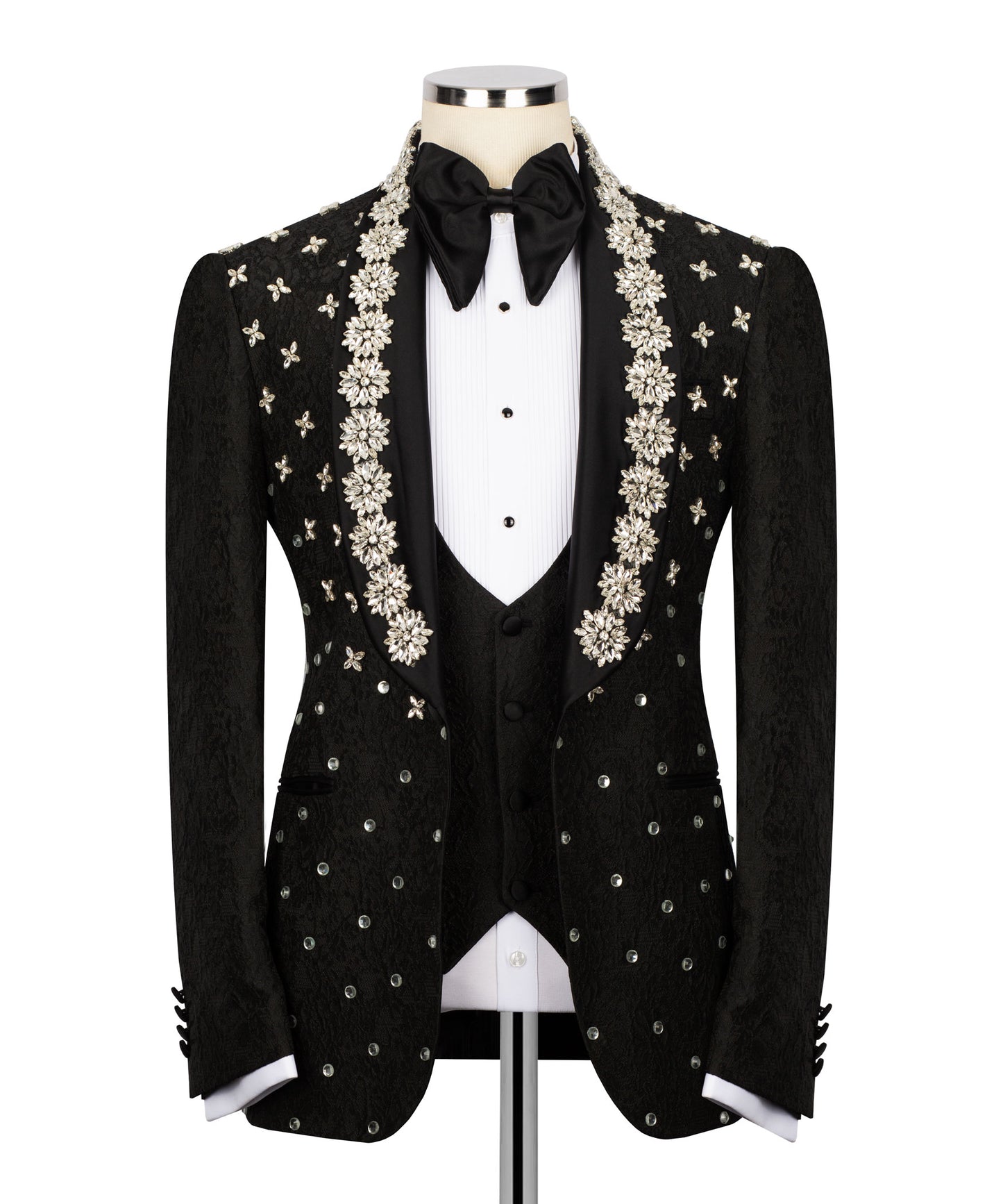 Jewelry embroidered tuxedo