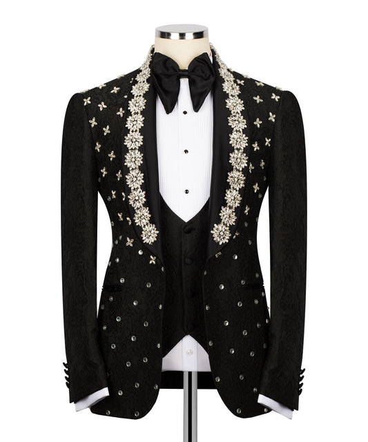 Jewelry embroidered tuxedo