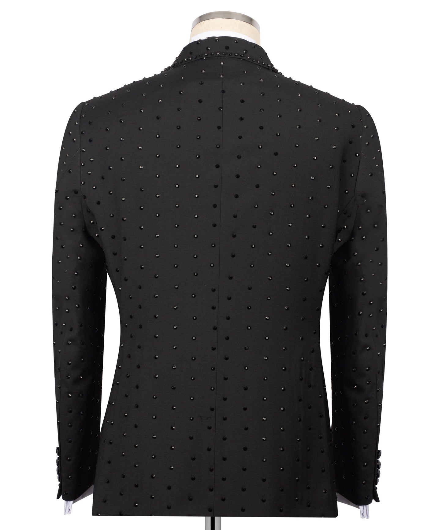 Fully Embroidered Tuxedo - Black