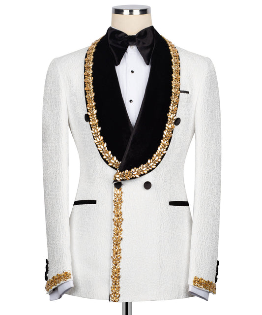 Jewelry Ornament Tuxedo - White