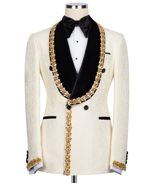 Jewelry Ornament Tuxedo - Cream