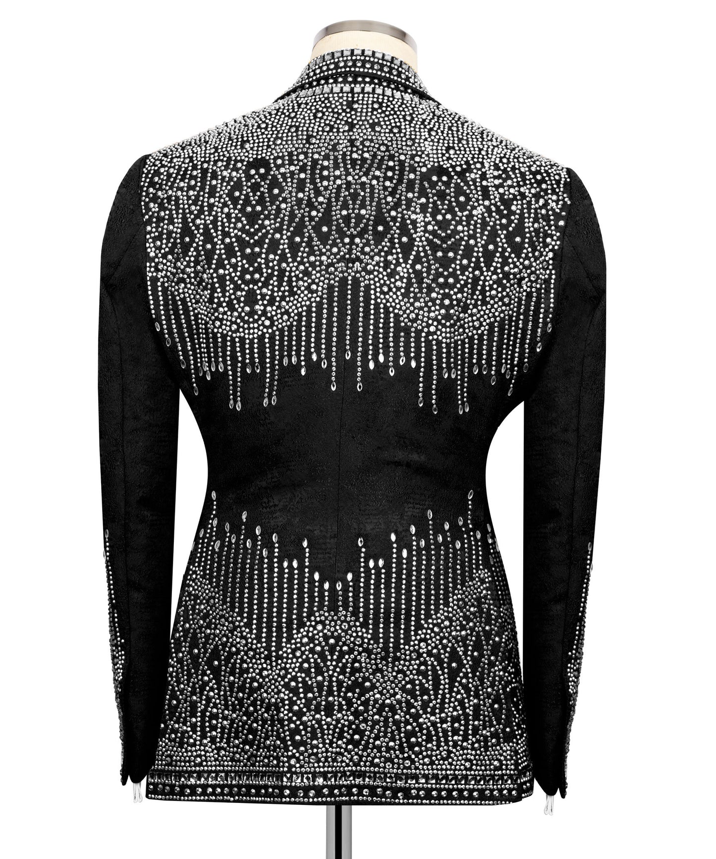 Tuxedo with stone embroidery on trousers, jacket and vest