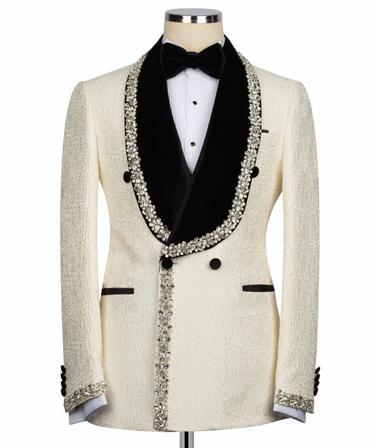 Jewelry Ornament Tuxedo - Cream