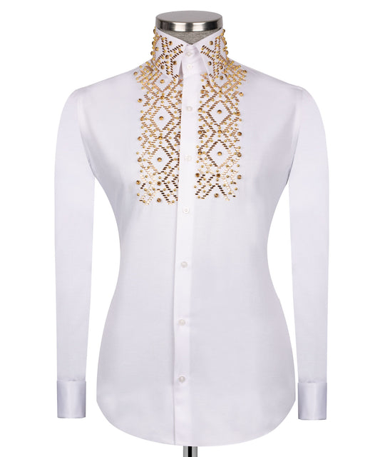 Embroidered White Shirt