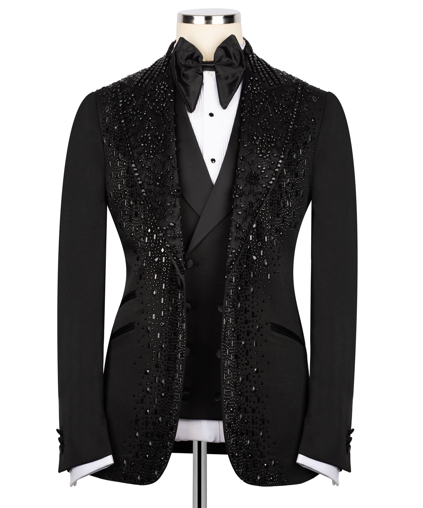 Black Embroidered  Tuxedo