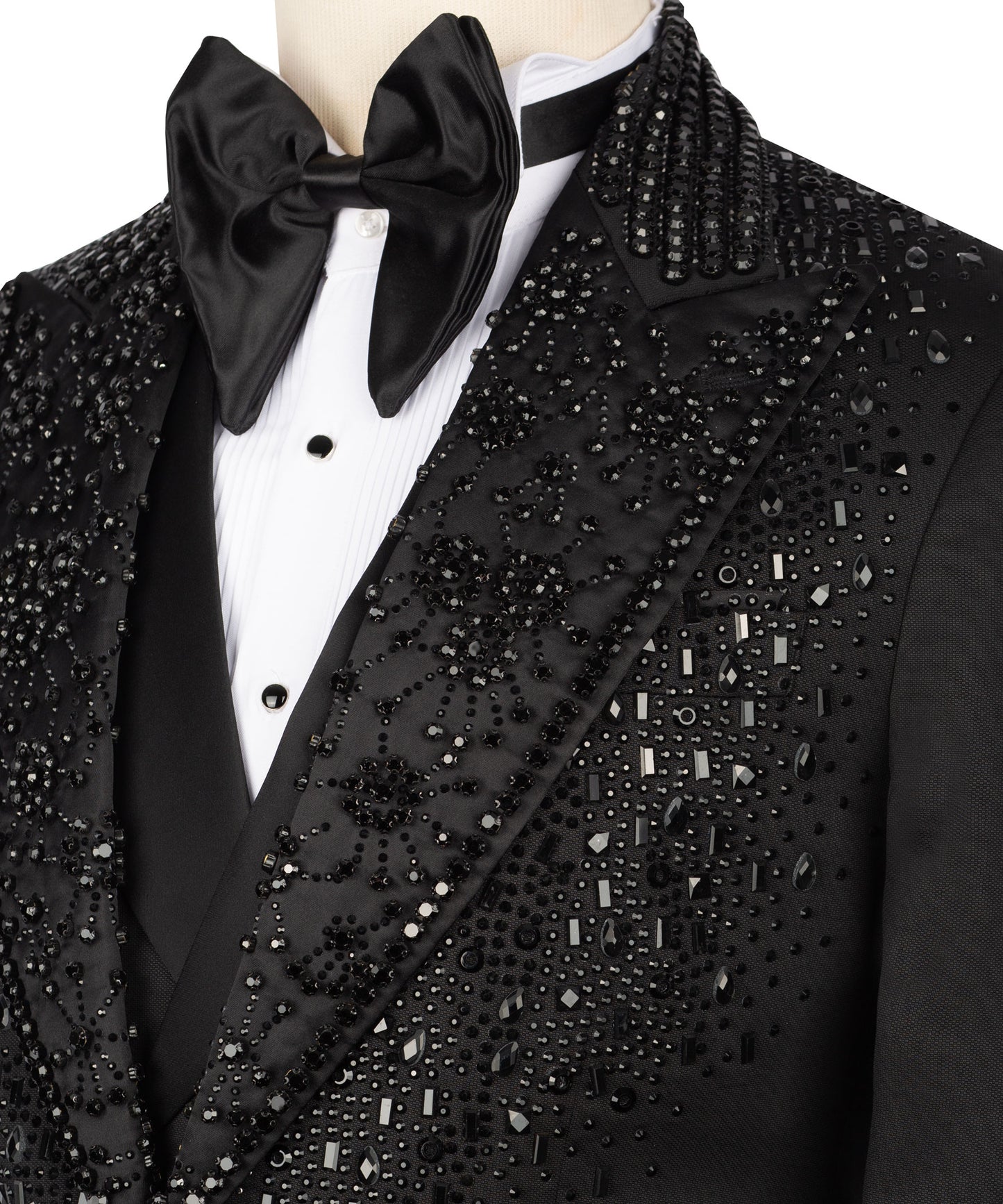 Black Embroidered  Tuxedo