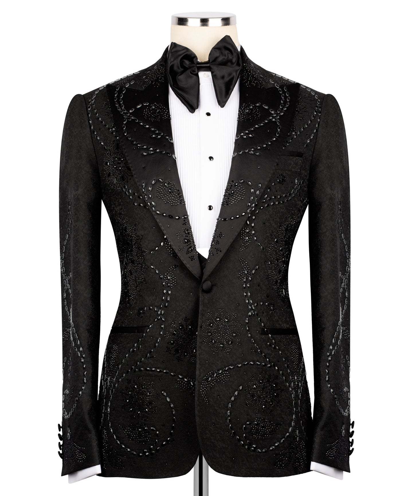 Tuxedo with embroidery on the front and back