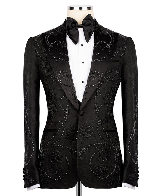 Tuxedo with embroidery on the front and back