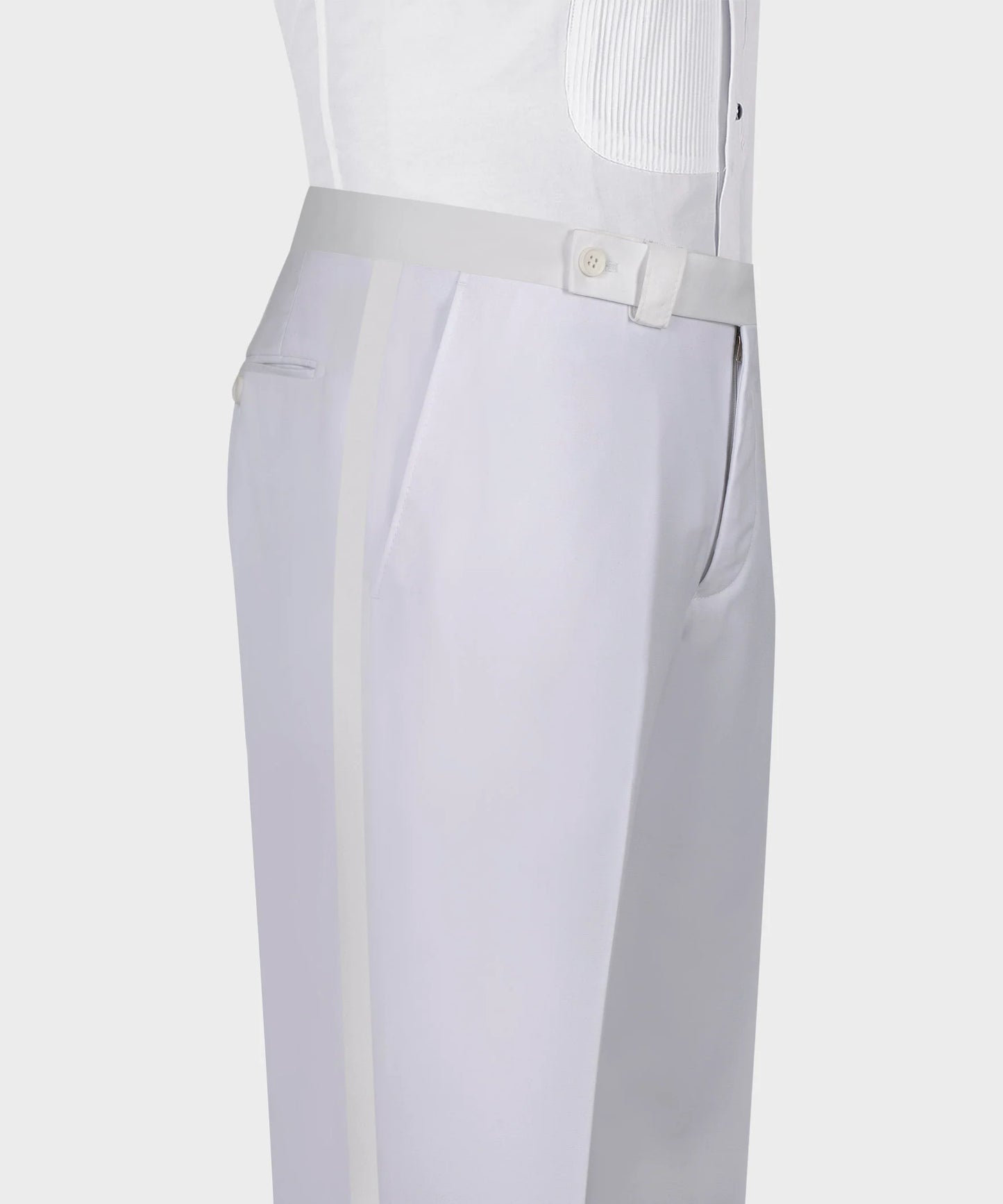 White Tuxedo Trousers